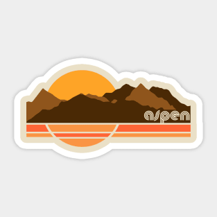 Aspen Retro 70s Tourist Souvenir Sticker